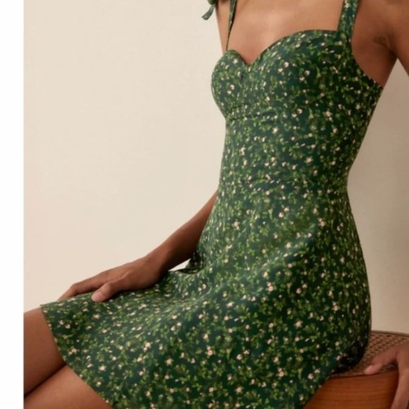 Reformation Niara Dress | Coriander🎉Summer SALE🎀 NEW - Picture 3 of 11